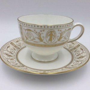 Wedgwood VTG Grecian Gold Tea Coffee Cup & Saucer